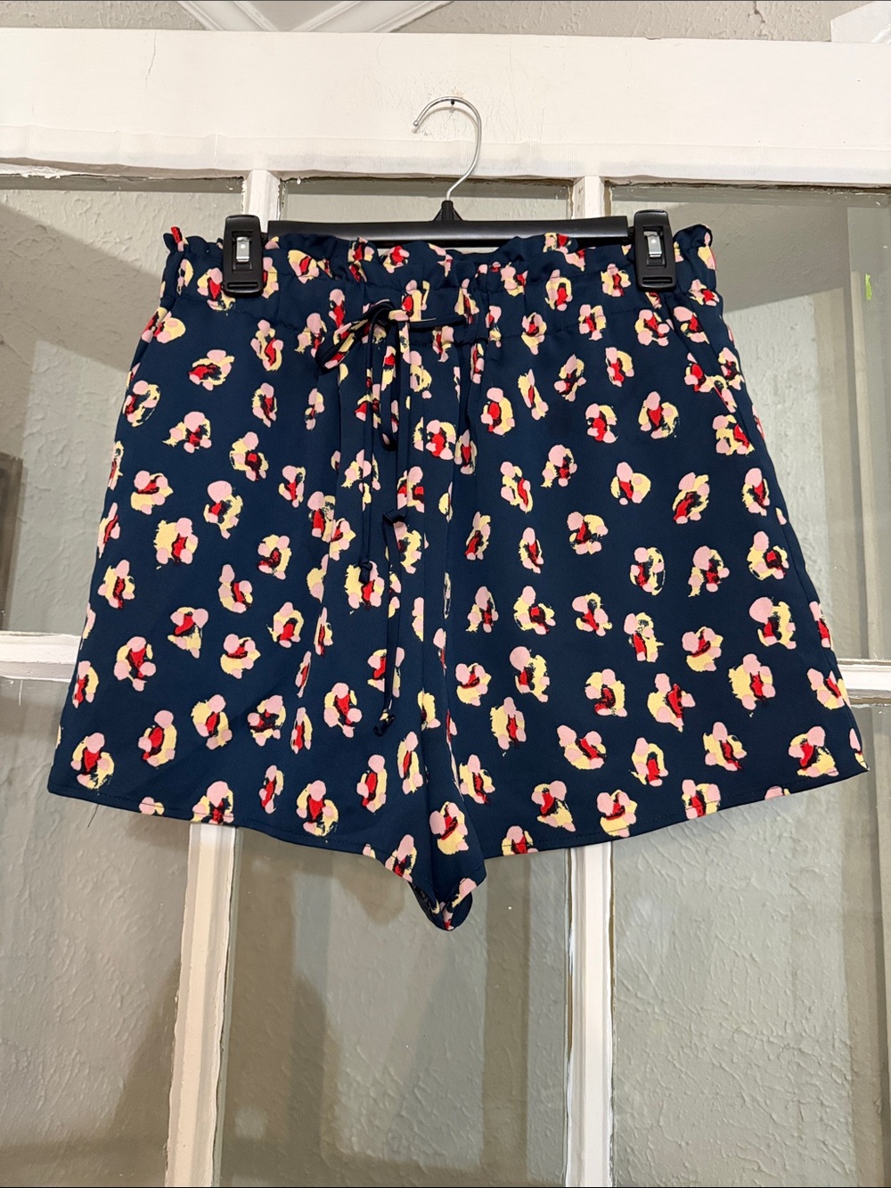BCBG Navy Floral Drawstring Women’s Shorts